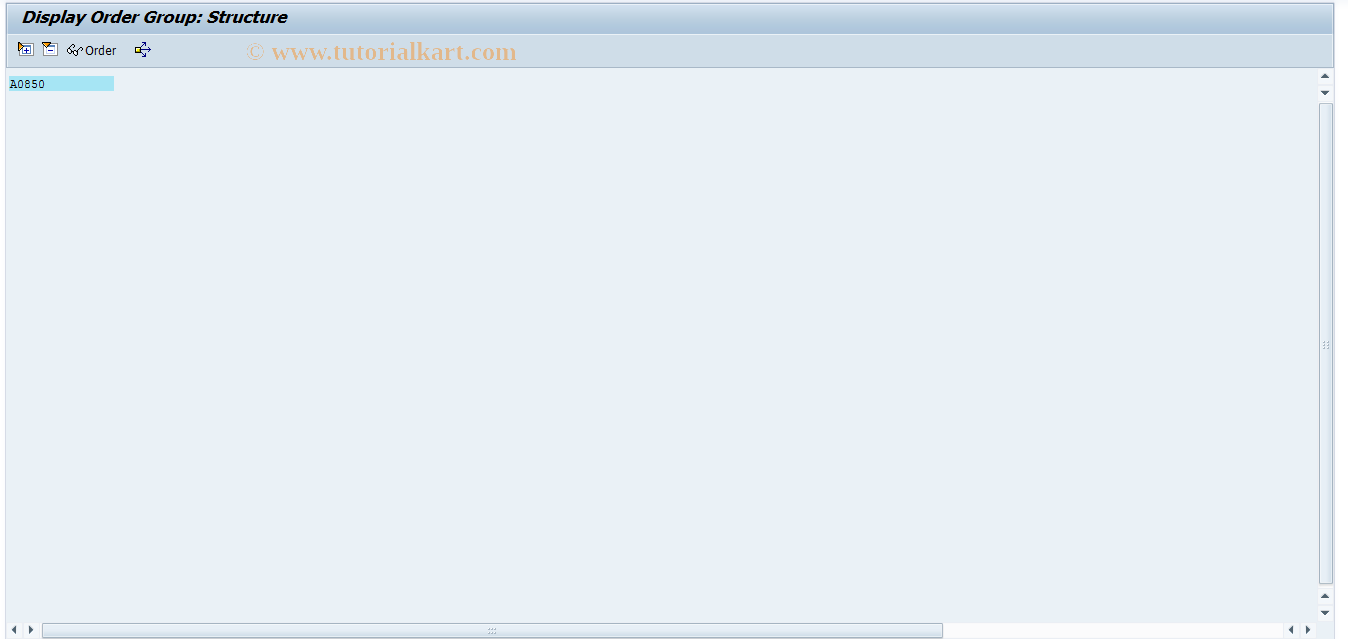 SAP TCode KOH3 - Display Order Group