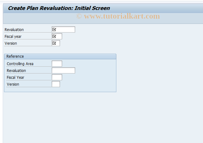 SAP TCode KOP1 - Create Orders for Plan Revaluation