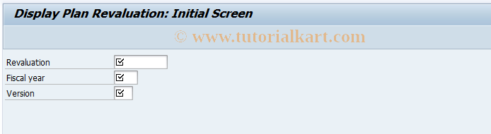 SAP TCode KOP3 - Display Orders for Plan Revaluation