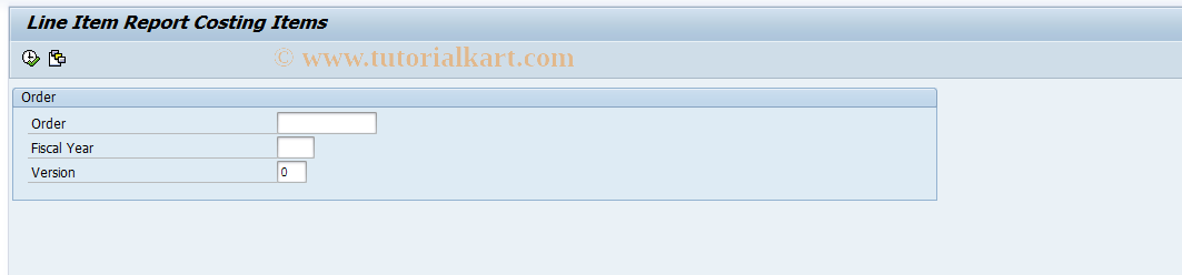 SAP TCode KOTZ - Costing Items for Order