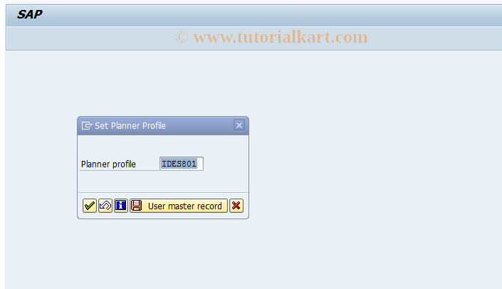 SAP TCode KP04 - Set Planner Profile