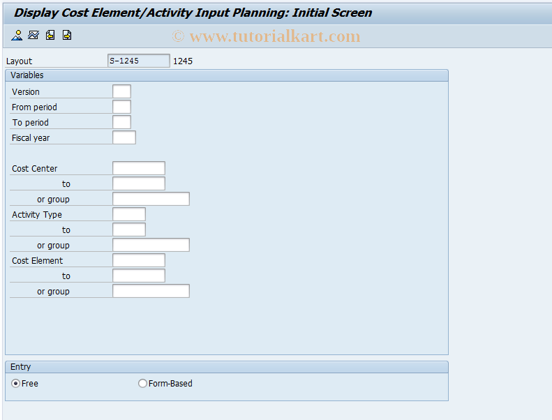 SAP TCode KP07 - Display Planning CElem/ Actual Input