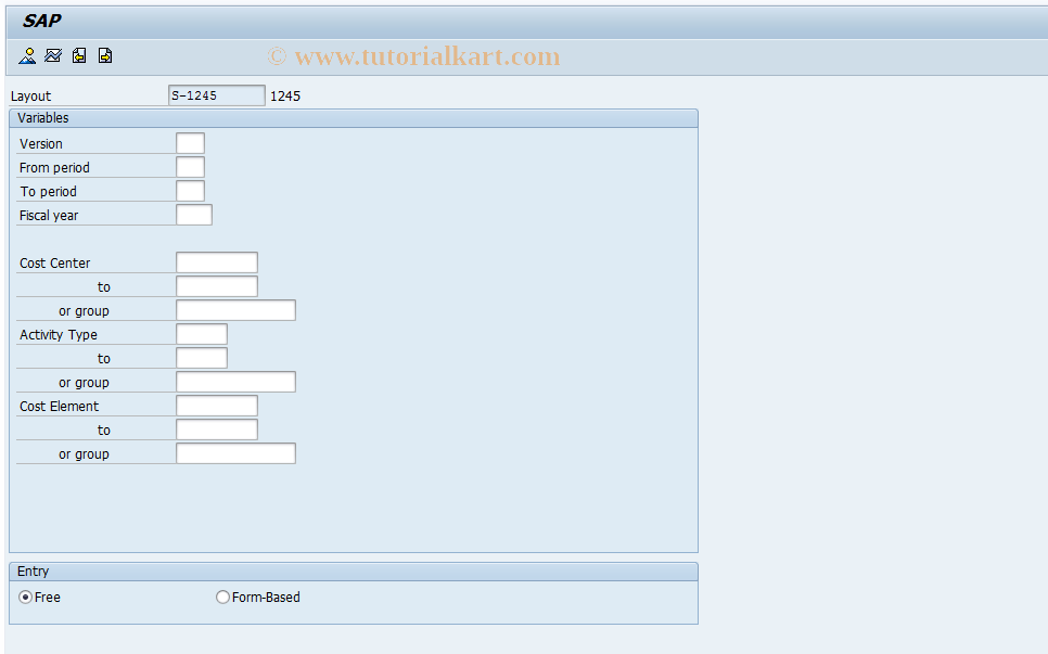 SAP TCode KP37 - Display Secondary Costs Plan Data