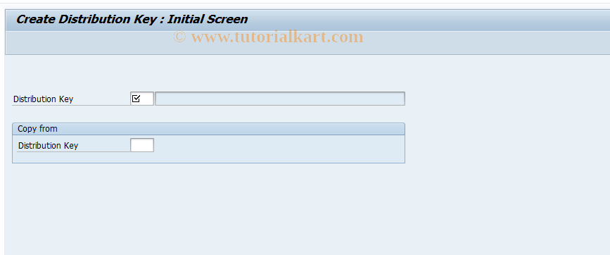 SAP TCode KP81 - Create Distribution Key