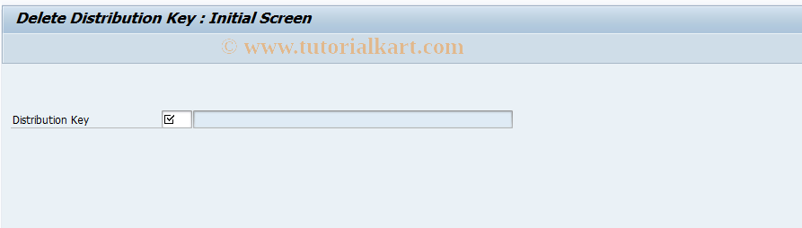 SAP TCode KP84 - Delete Distribution Key