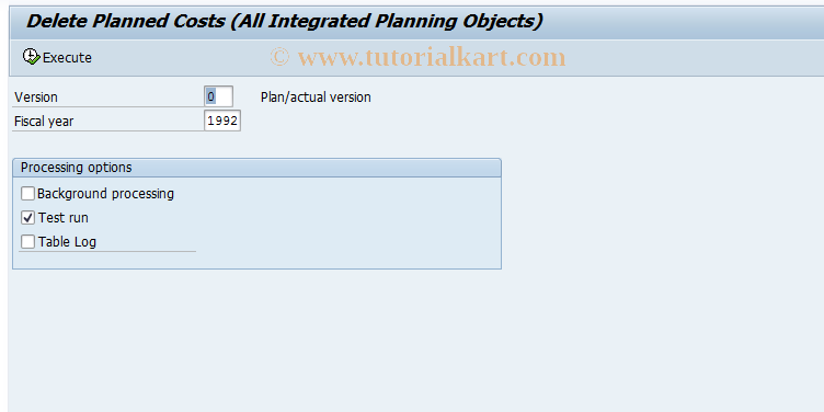 SAP TCode KP91 - Delete Planned Costs