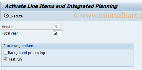 SAP TCode KP96 - Activate L. Items and Int. Planning