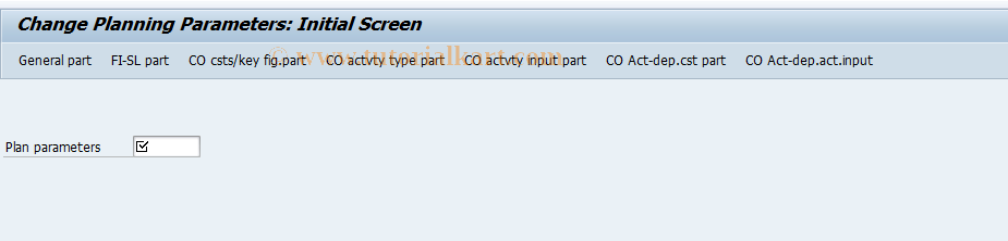 SAP TCode KPG2 - Change Planning Parameters