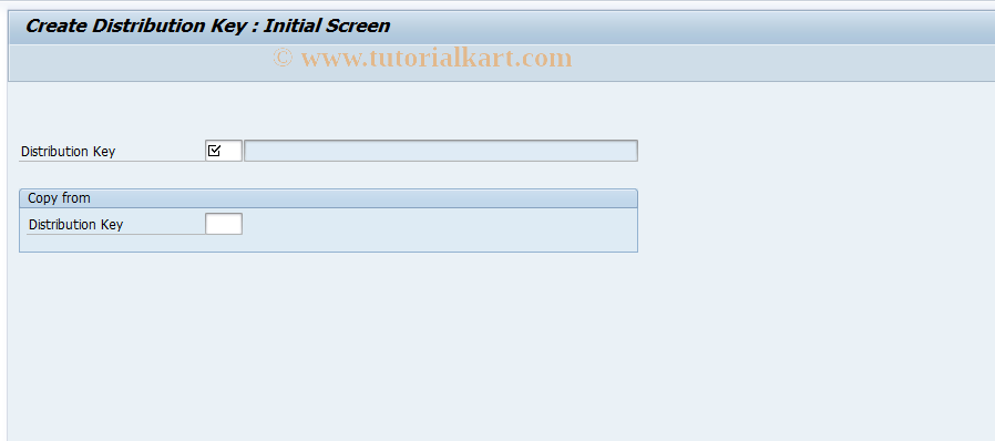 SAP TCode KPH1 - Create Distribution Key