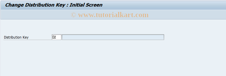 SAP TCode KPH2 - Change Distribution Key