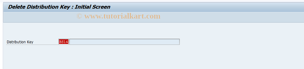 SAP TCode KPH4 - Delete Distribution Key