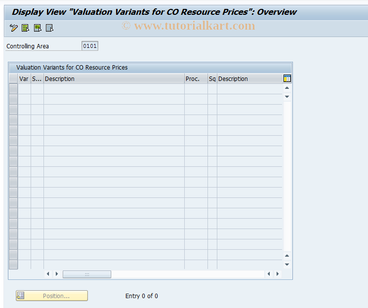 SAP TCode KPRB - CO Resources: Display Price Strategy