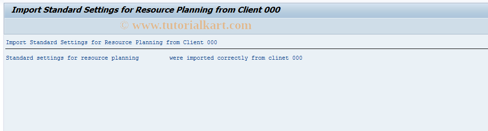 SAP TCode KPRN - Copy Resource Planning