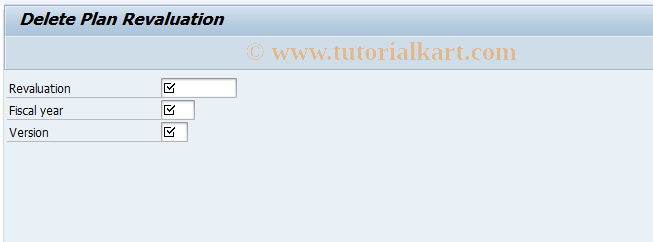 SAP TCode KPU4 - Delete Plan Revaluation