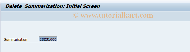 SAP TCode KR04 - Delete Summarization