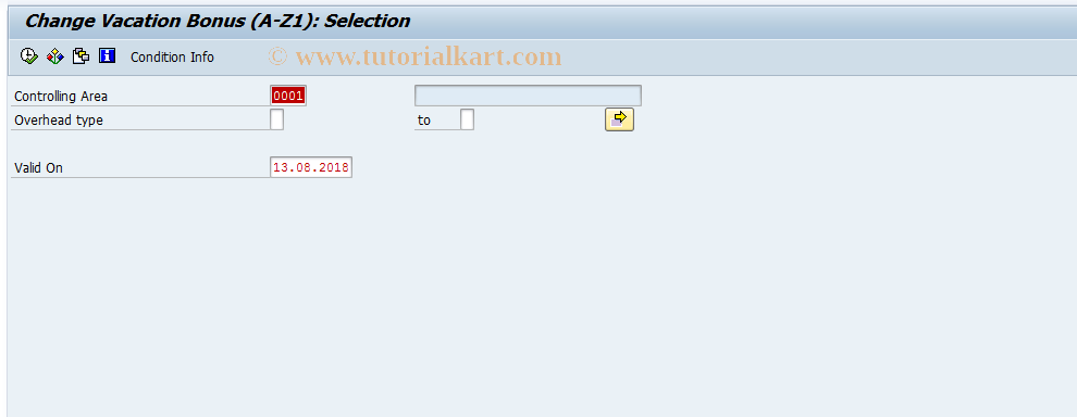 SAP TCode KSAQ - Maintain surcharge conditions