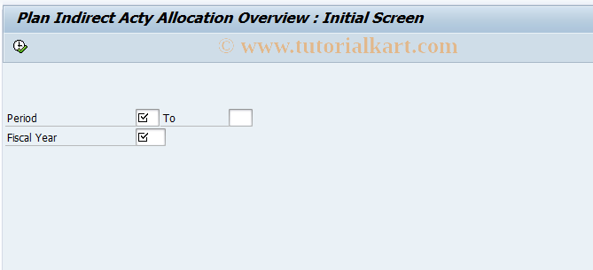 SAP TCode KSCC - Indirect Acty Allocation Plan: Overview