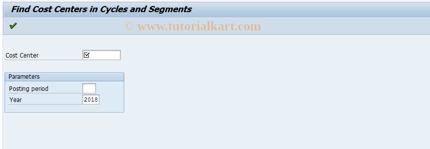 SAP TCode KSCK - Find CCtrs in Cycles and Segments