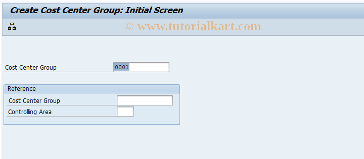 SAP TCode KSH1 - Create Cost Center Group