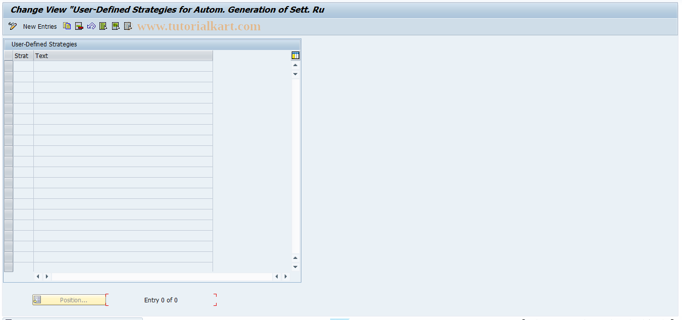 SAP TCode KSR4 - User-Defined Strategies