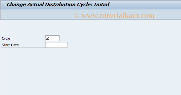 SAP TCode KSV2N - Change Actual Distribution