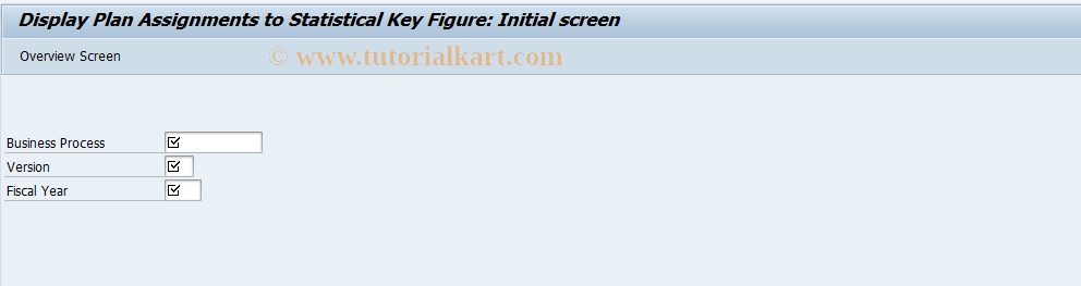 SAP TCode KVB1 - Display Plan Assignment Process/KF