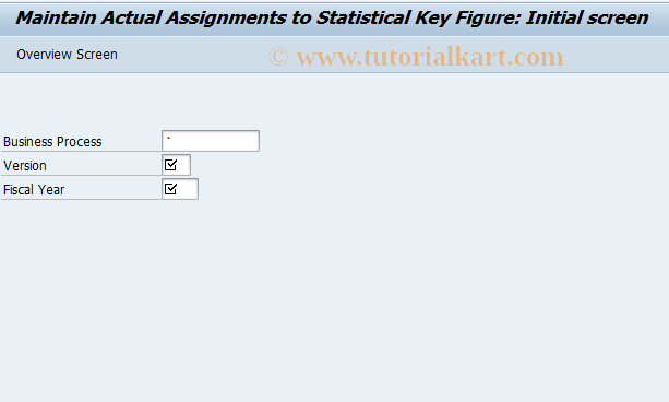 SAP TCode KVB2 - Change Actual Assignment Process/KF