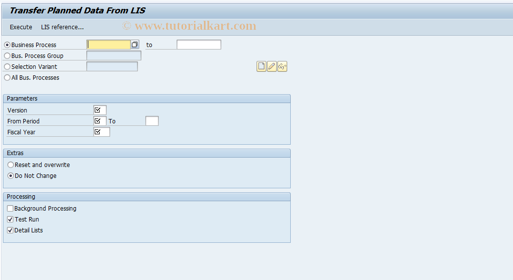 SAP TCode KVB4 - PROZ: Copy Plan Statistical Key Figures