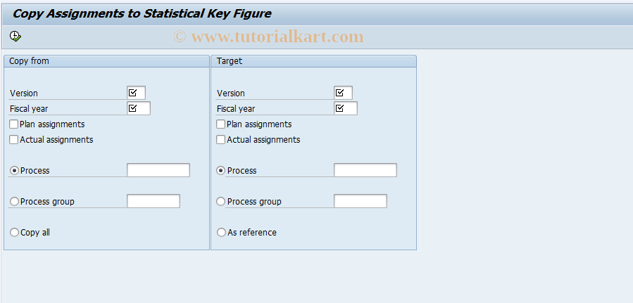 SAP TCode KVB6 - Copy Assignment Processes/KF