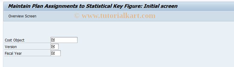 SAP TCode KVC0 - Change Plan Assignment CObj/KF