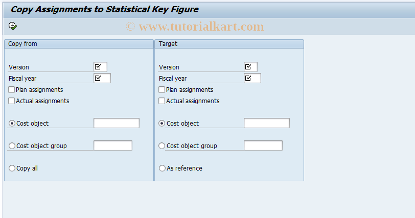 cost assignment tcode in sap