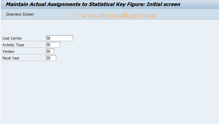 SAP TCode KVD2 - Change Actual Assignment ATyp/KF