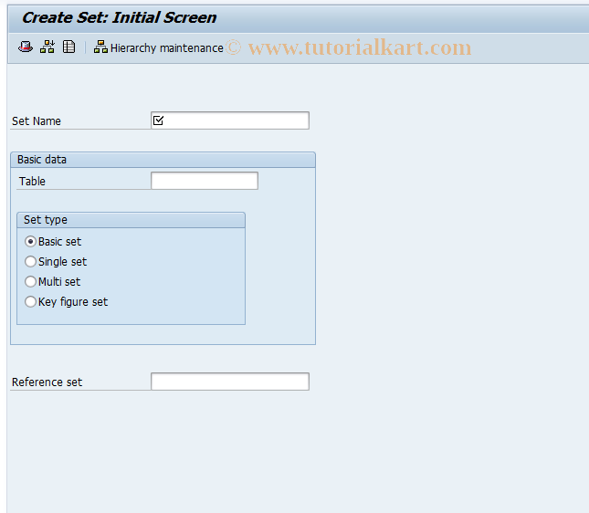 SAP TCode KXH1 - Create Group (Hierarchical)