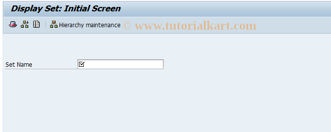 SAP TCode KXH3 - Display Hierarchy (Hierarchical)