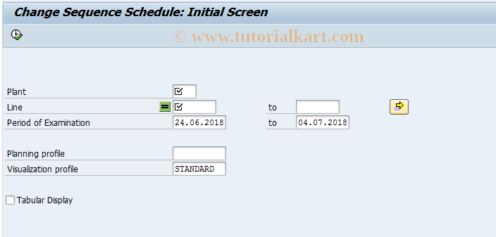 SAP TCode LAS2 - Change Sequence Schedule