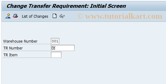 SAP TCode LB02 - Change transfer requirement
