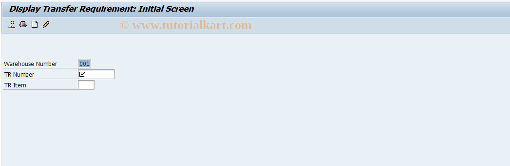 SAP TCode LB03 - Display Transfer Requirement