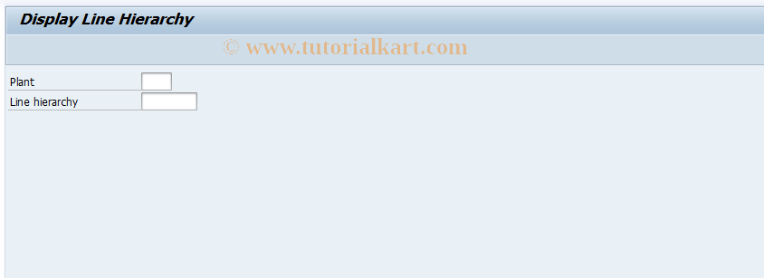 SAP TCode LDB3 - Display Line Hierarchy