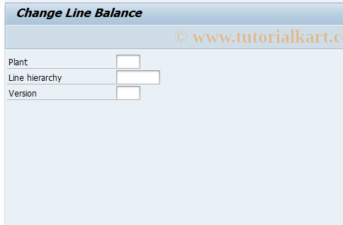 SAP TCode LDD2 - Change Line Balance