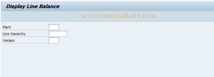 SAP TCode LDD3 - Display Line Balance