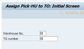 SAP TCode LH01 - Assign Pick-HU to TO