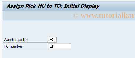 SAP TCode LH03 - Assign Pick-HU to TO Display