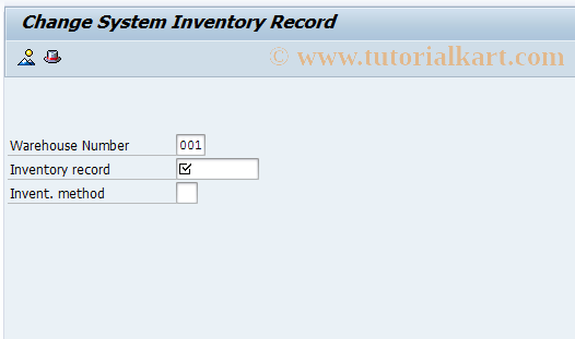 SAP TCode LI02N - Change System Inventory Record