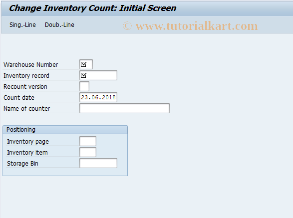 SAP TCode LI12 - Change inventory count