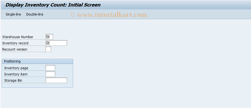 SAP TCode LI13 - Display Inventory Count