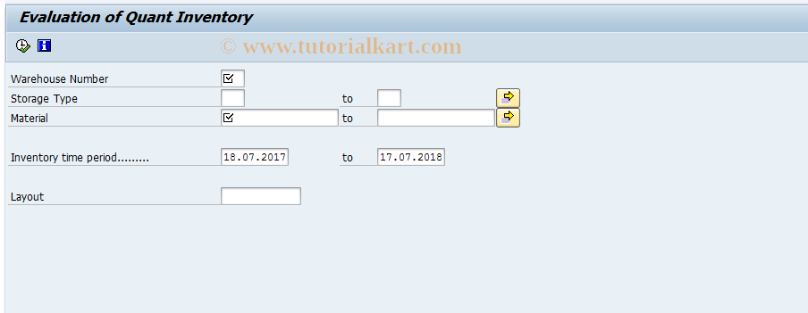 SAP TCode LI15 - Evaluation of quant inventory