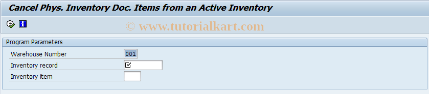 SAP TCode LI16 - Cancel Physical Inventory Document Item