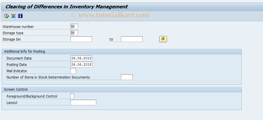 SAP TCode LI21 - Clear Inventory Differences in MM-IM