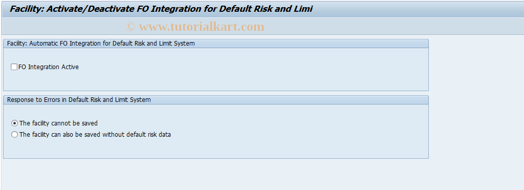 SAP TCode LMIKLFZ - Facility: Activate/Deactivate FO Int