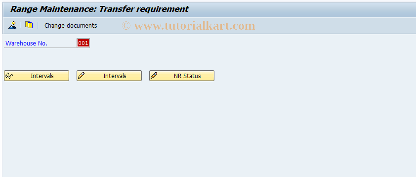 SAP TCode LN01 - Number Ranges for Transfer Requirem.